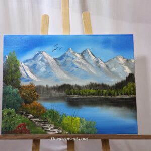 original oil painting on canvas "3 birds"