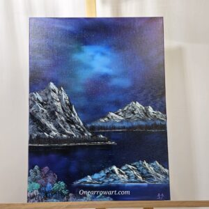 original oil painting on canvas "blue galaxy"