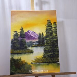 original oil painting on canvas “gold sky”