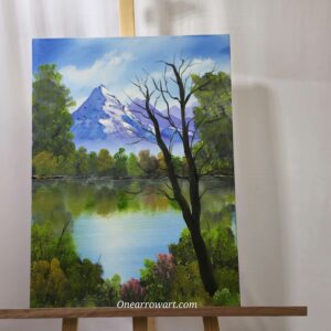 original oil painting on canvas “purple mountains”