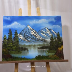 original oil painting on canvas “Spring lake”
