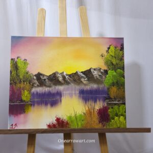 original oil painting on canvas “Spring lake”
