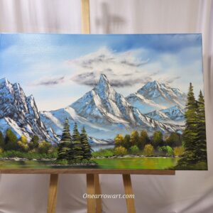 original oil painting on canvas “Summer lake”