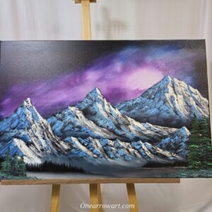 original oil painting on canvas “Galaxy mountain”